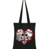 Bolsa tela negra "Amor verdadero nunca muere"