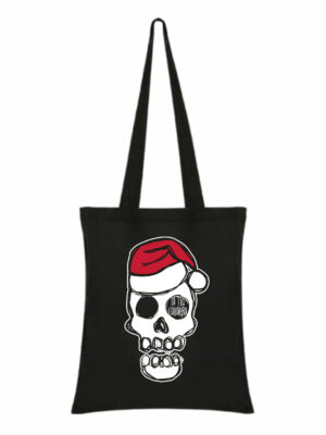 Bolsa tela negra "Christmas skull"