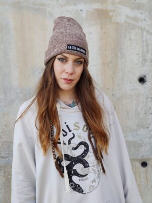 Gorro marrón "La tia calavera"