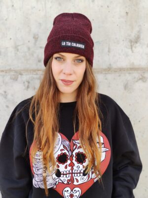 Gorro burdeos "La tia calavera"