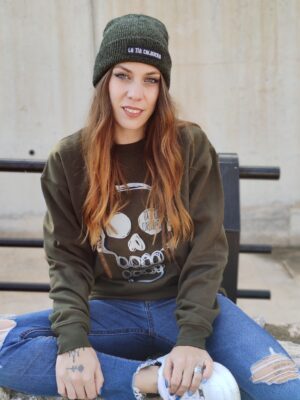 Gorro verde "La tia calavera"