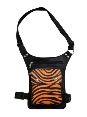 Bolso de pierna "Cebra naranja"