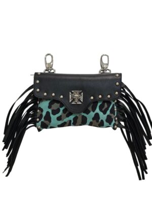 Bolso "Mosquetón" leopardo verde