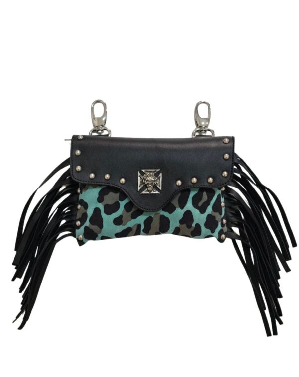 Bolso "Mosquetón" leopardo verde