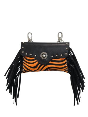 Bolso "Mosquetón" cebra naranja